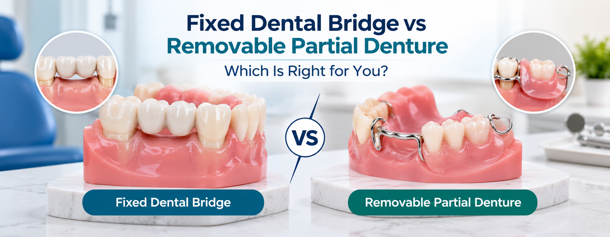 Fixed Dental Bridge vs Removable Partial Denture: Which Is Right for You?